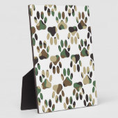 Camo Pattern Dog Paw Print Fotoplaat (Zijkant)