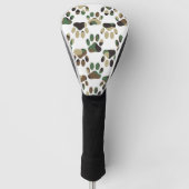 Camo Pattern Dog Paw Print Golfheadcover (Voorkant)