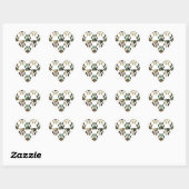 Camo Pattern Dog Paw Print Hart Sticker (Vel)