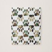 Camo Pattern Dog Paw Print Legpuzzel (Verticaal)