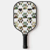Camo Pattern Dog Paw Print Pickleball Paddle (Voorkant)
