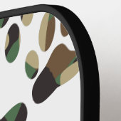 Camo Pattern Dog Paw Print Pickleball Paddle (Links Detail)