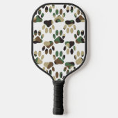 Camo Pattern Dog Paw Print Pickleball Paddle (Achterkant)