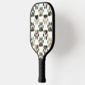 Camo Pattern Dog Paw Print Pickleball Paddle (Links)