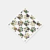 Camo Pattern Dog Paw Print Servet (Hoek)