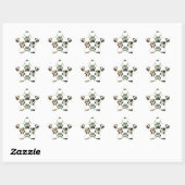 Camo Pattern Dog Paw Print Ster Sticker (Vel)