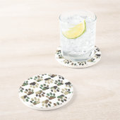 Camo Pattern Dog Paw Print Zandsteen Onderzetter (Zijkant)