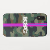 Camo Pattern-draagtas met roze tas Case-Mate iPhone Case (Achterkant (horizontaal))