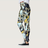 Camo Pattern - Geel White Beige Blue Black Leggings (Links)