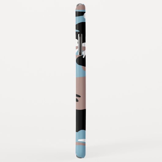 Camo Pattern - Grayish Red Blue Black Case-Mate iPhone Case (Achterkant/rechts)