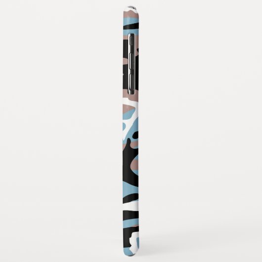 Camo Pattern - Grayish Red Blue Black Case-Mate iPhone Case (Achterkant/links)