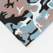 Camo Pattern - Grayish Red Blue Black Fleece Deken (Hoek)