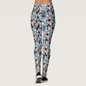 Camo Pattern - Grayish Red Blue Black Leggings (Achterkant)