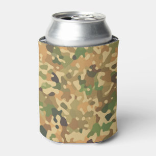 Camo Pattern - Groen Oranje Bruin Zwart Blikjeskoeler