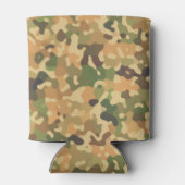 Camo Pattern - Groen Oranje Bruin Zwart Blikjeskoeler (Achterkant)