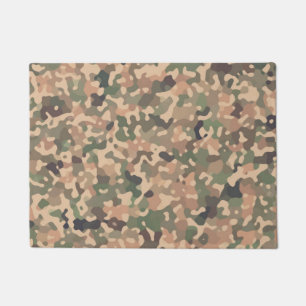 Camo Pattern - Groen Oranje Bruin Zwart Deurmat