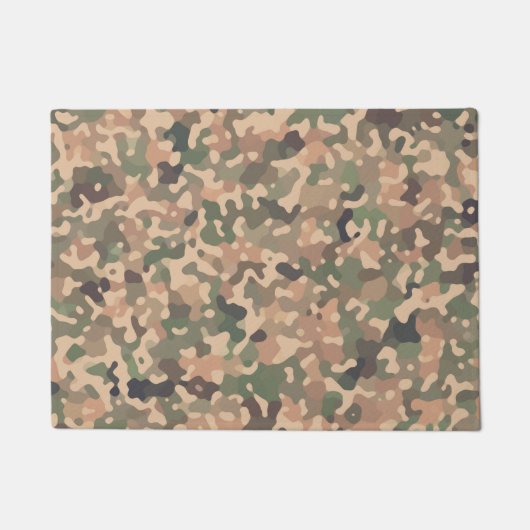 Camo Pattern - Groen Oranje Bruin Zwart Deurmat (Voorkant)