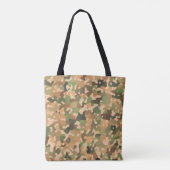 Camo Pattern - Groen Oranje Bruin Zwart Tote Bag (Achterkant)