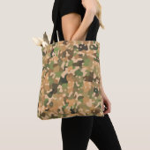 Camo Pattern - Groen Oranje Bruin Zwart Tote Bag (Dichtbij)
