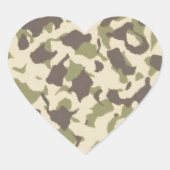 Camo Pattern Hart Sticker (Voorkant)