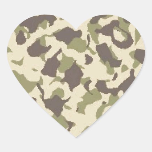 Camo Pattern Hart Sticker (Voorkant)