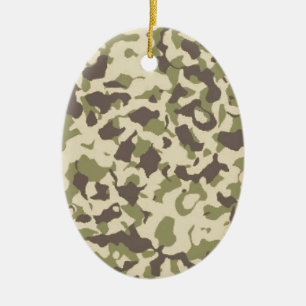 Camo Pattern Keramisch Ornament