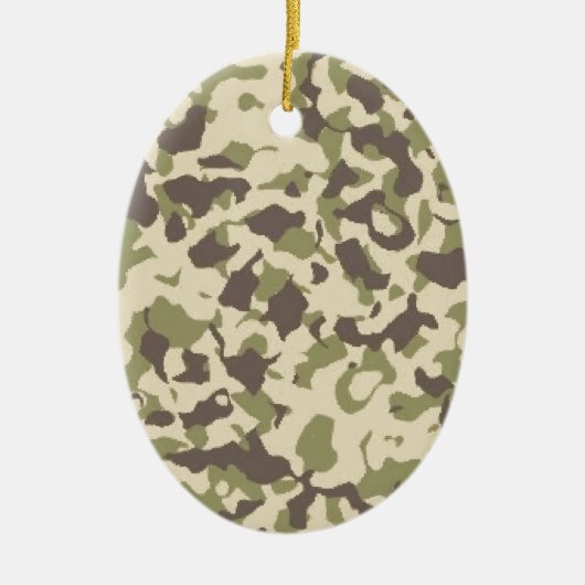 Camo Pattern Keramisch Ornament (Voorkant)