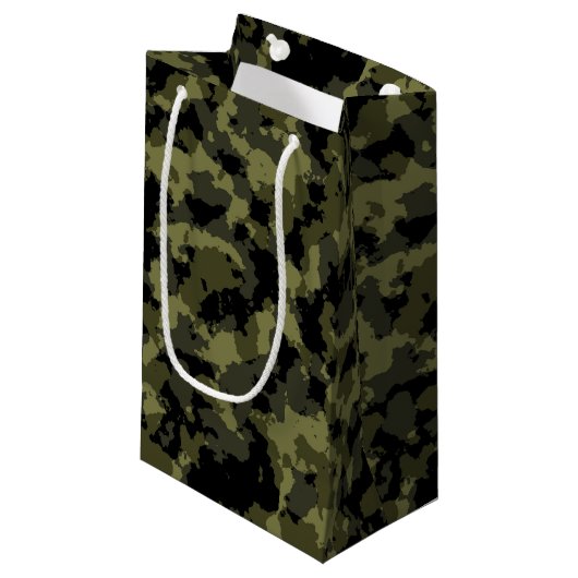 Camo Pattern Klein Cadeauzakje (Voorkant Gekanteld)