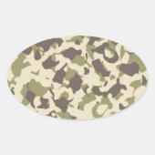 Camo Pattern Ovale Sticker (Voorkant)