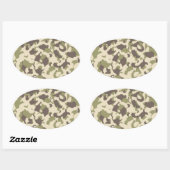 Camo Pattern Ovale Sticker (Vel)