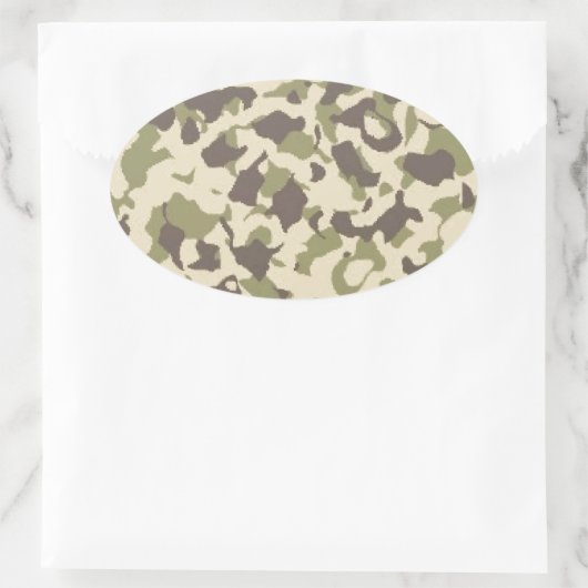Camo Pattern Ovale Sticker (Tas)