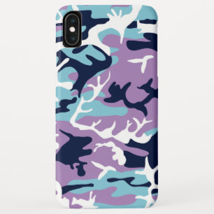 Camo Pattern - Paarse marine Blue White Case-Mate iPhone Case