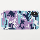 Camo Pattern - Paarse marine Blue White Case-Mate iPhone Case (Achterkant (horizontaal))