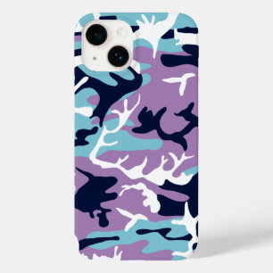 Camo Pattern - Paarse marine Blue White Case-Mate iPhone 14 Hoesje