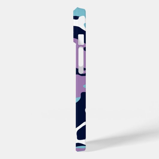 Camo Pattern - Paarse marine Blue White Case-Mate iPhone Case (Achterkant / Links)