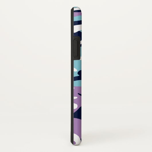 Camo Pattern - Paarse marine Blue White Case-Mate iPhone Case (Achterkant/rechts)