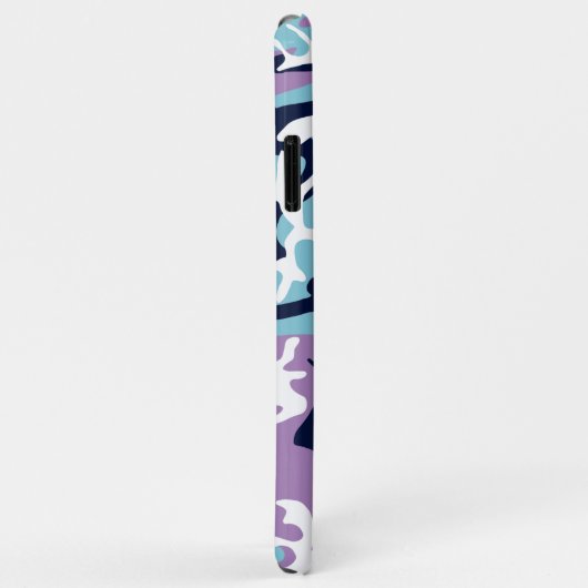 Camo Pattern - Paarse marine Blue White Case-Mate iPhone Case (Achterkant/rechts)