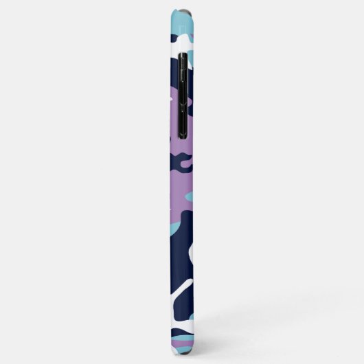 Camo Pattern - Paarse marine Blue White Case-Mate iPhone Case (Achterkant/links)