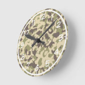 Camo Pattern Ronde Klok (Hoek)