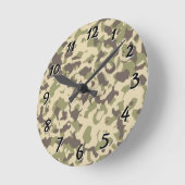Camo Pattern Ronde Klok (Hoek)