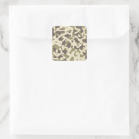 Camo Pattern Vierkante Sticker (Tas)