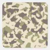 Camo Pattern Vierkante Sticker (Voorkant)