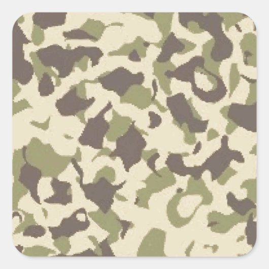 Camo Pattern Vierkante Sticker (Voorkant)