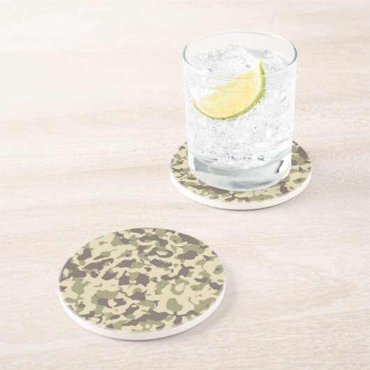 Camo Pattern Zandsteen Onderzetter (Zijkant)