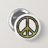 Camo Peace Sign Ronde Button 5,7 Cm (Voorkant /achterkant)