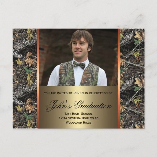 Camo Photo Afstuderen Briefkaart (Voorkant)