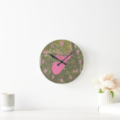 Camo & Pink Deer Clock Ronde Klok (Huis)