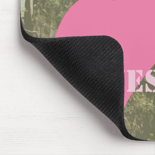 Camo & Pink Deer Mousepad Muismat (Hoek)