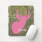 Camo & Pink Deer Mousepad Muismat (Met muis)