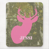 Camo & Pink Deer Mousepad Muismat (Voorkant)